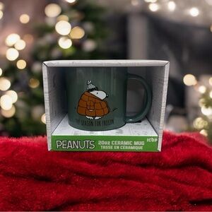 Snoopy Puffer Jacket Peanuts Christmas Ceramic Large Mug